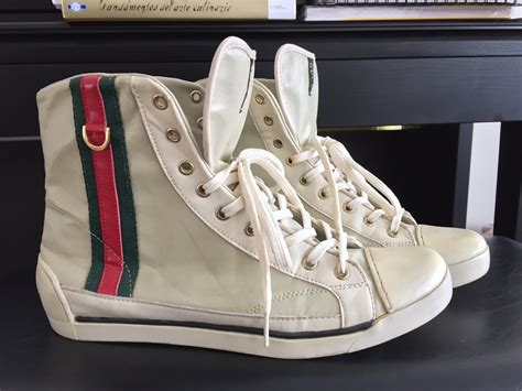 gucci gold tennis shoes|vintage gucci tennis shoes.